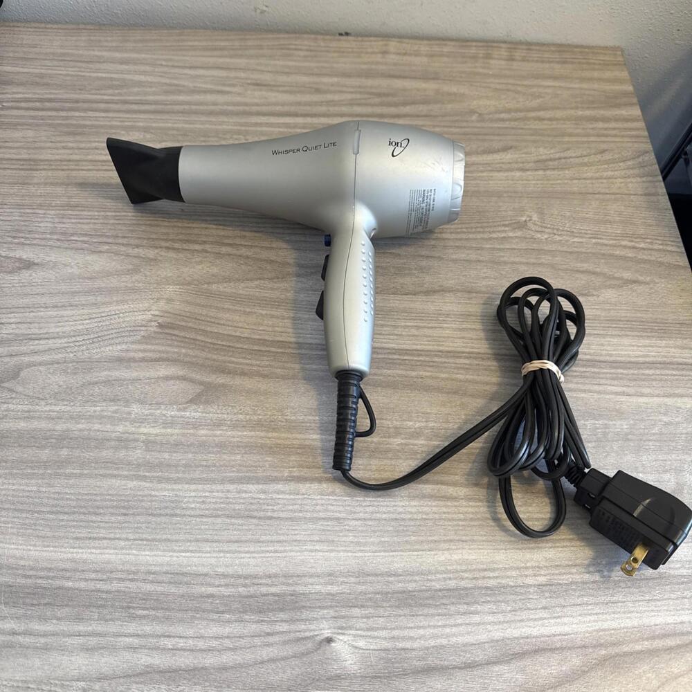 Ion Whisper Quiet Lite 5600A Silver Electric 1875W Ionic Ceramic‎ Hair Dryer